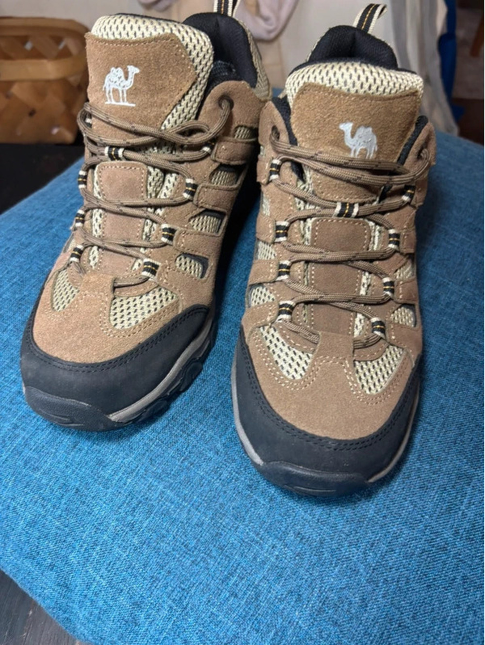 Camel Crown Hiking Shoes Boys Size 7 Brown Trail Outdoor Sneakers Lace Up